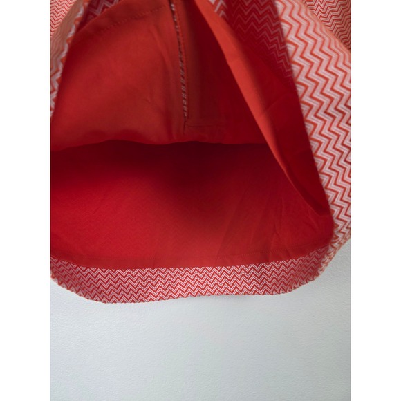 The Limited Mini Skirt Womens 12 Orange White Chevron Lined Career Office NWT - Picture 10 of 14